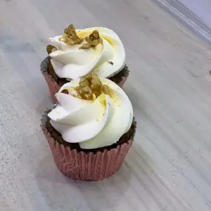 Nutty and Spiced Carrot Cupcakes