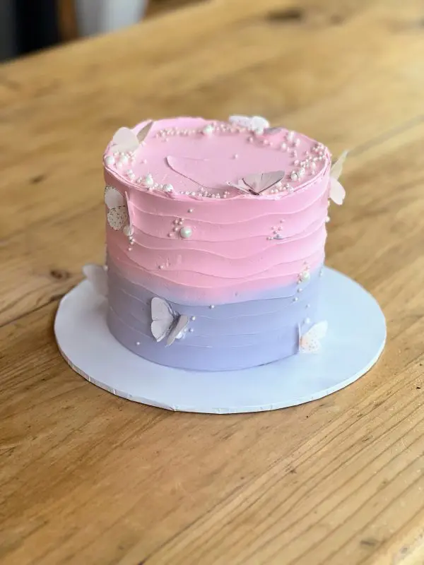 Butterflies and Sprinkles Cake